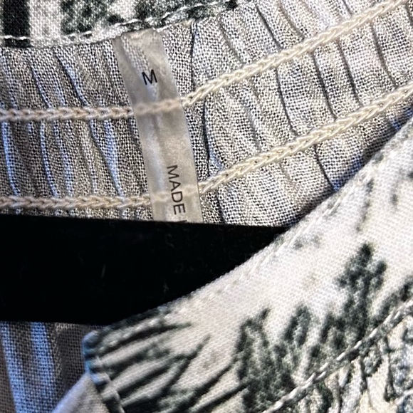 Margaret O’Leary Ivory Black Botanical Tropical Toile Print Midi Dress Size M - Picture 11 of 12